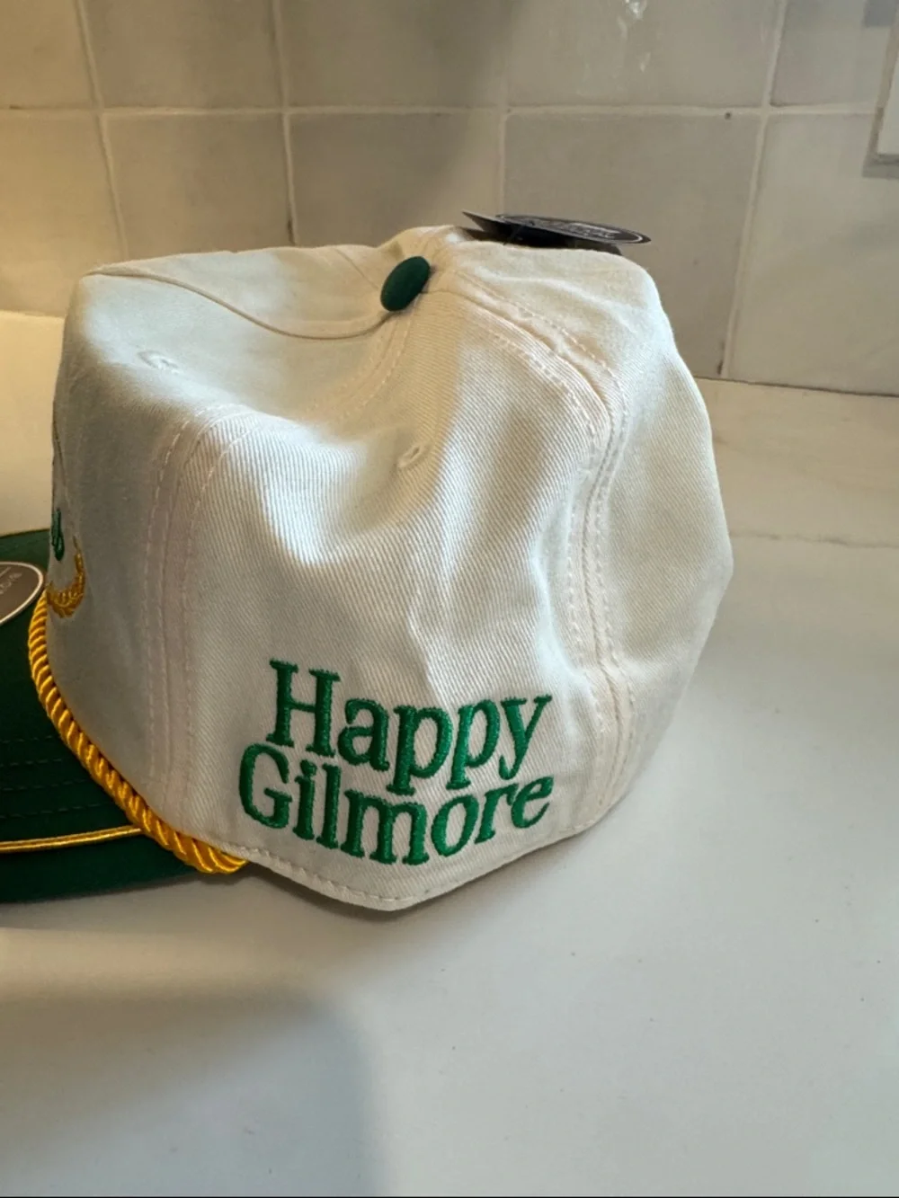 BIOWORLD Happy Gilmore Country Club Adjustable White & Green Cap